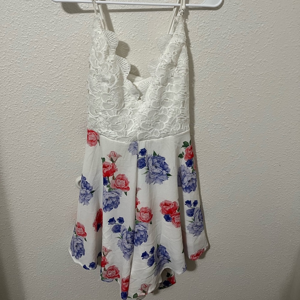 Lace and floor romper